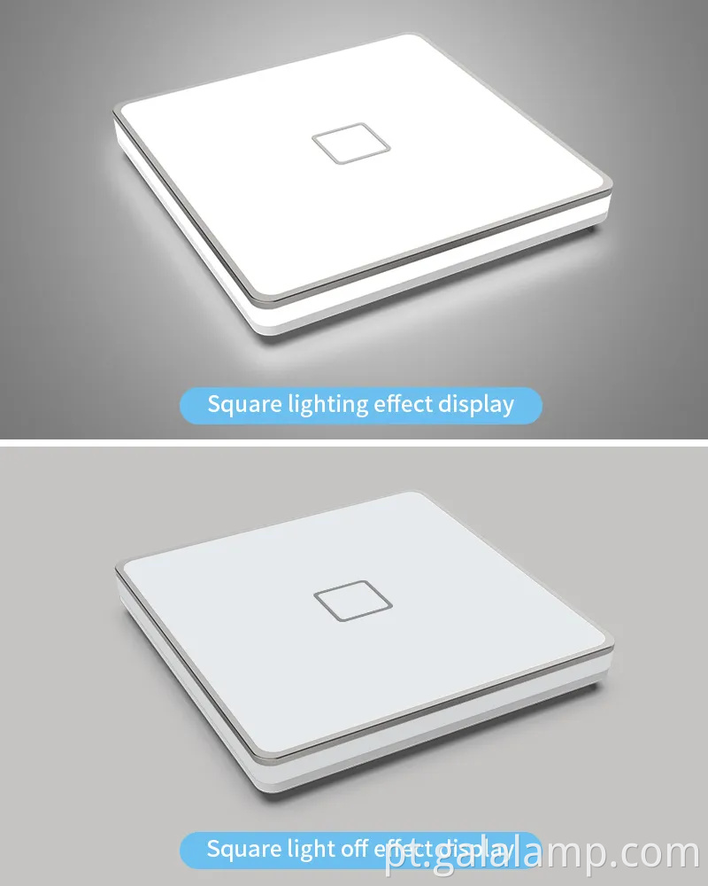 Luz de teto led quadrado elegante para decoração moderna do quarto